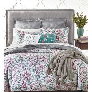 Charter Club Shade Garden 3-Pc. Duvet Cover Set, Color: Lilac